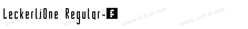 LeckerliOne Regular字体转换